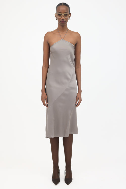 Haider Ackermann Silk Halter Neck Dress