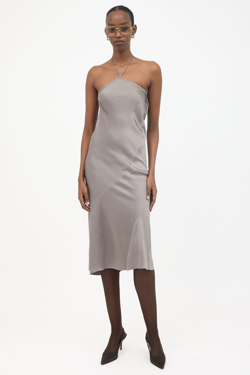 Haider Ackermann Silk Halter Neck Dress