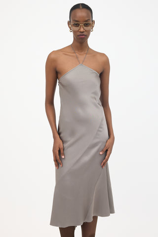 Haider Ackermann Silk Halter Neck Dress