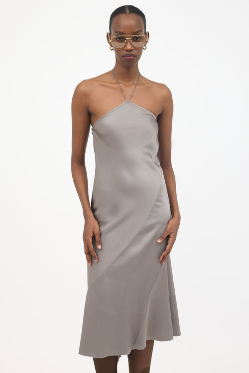 Haider Ackermann Silk Halter Neck Dress