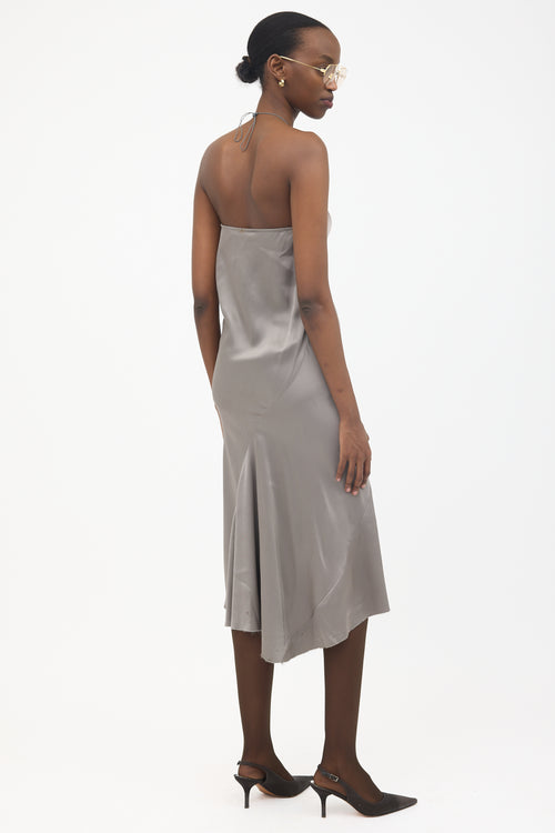 Haider Ackermann Silk Halter Neck Dress
