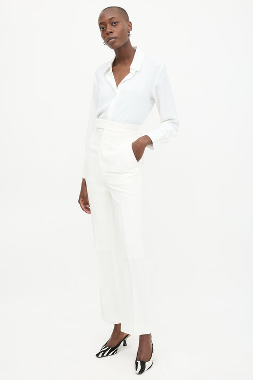 Crepe High Waist Trouser