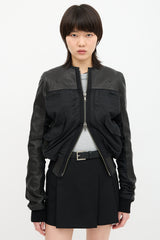 Haider Ackermann Leather Panelled Bomber Jacket