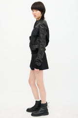 Haider Ackermann Leather Panelled Bomber Jacket