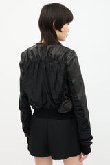 Haider Ackermann Leather Panelled Bomber Jacket