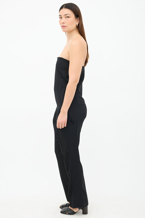 Haider Ackermann Strapless Side Stripe Jumpsuit