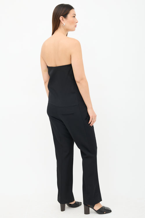 Haider Ackermann Strapless Side Stripe Jumpsuit