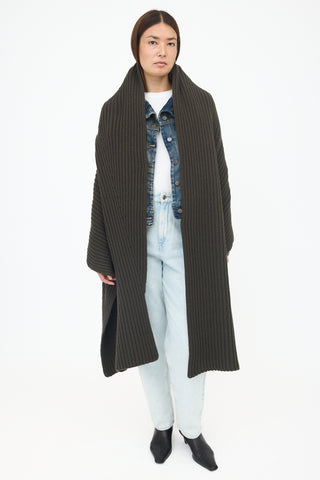 Haider Ackermann Wool Ribbed Shawl