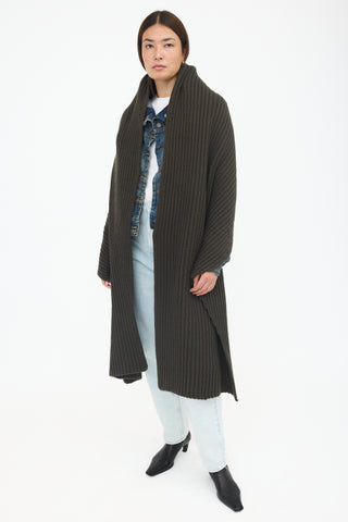 Haider Ackermann Wool Ribbed Shawl