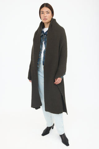 Haider Ackermann Wool Ribbed Shawl