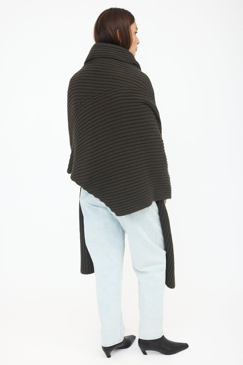 Haider Ackermann Wool Ribbed Shawl
