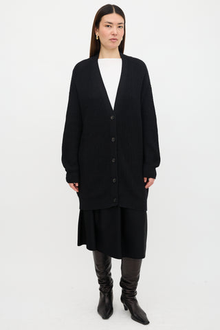 Håndværk Long Ribbed Cardigan