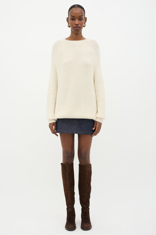 Håndværk Ribbed Crewneck Sweater