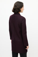 Harris Wharf London Burgundy Wool Coat