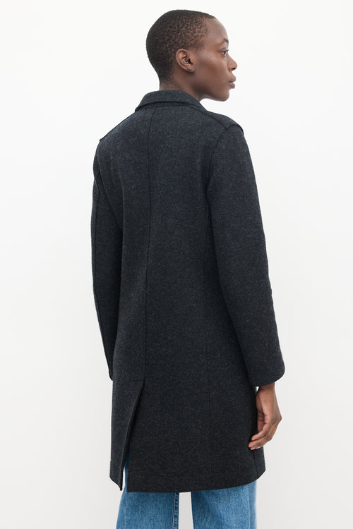 Harris Wharf Grey Wool Double Breasted Coat