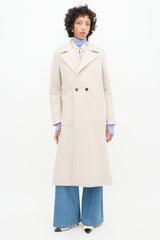 Harris Wharf London Beige Wool Two Pocket Long Coat