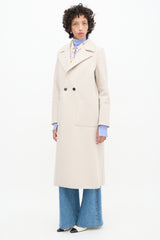 Harris Wharf London Beige Wool Two Pocket Long Coat