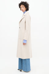 Harris Wharf London Beige Wool Two Pocket Long Coat