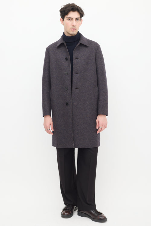 Harris Wharf London Dark Brown Wool Coat