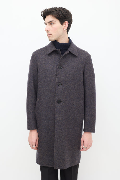 Harris Wharf London Dark Brown Wool Coat