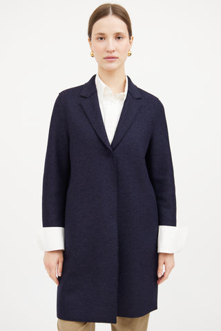 London Navy Wool Coat