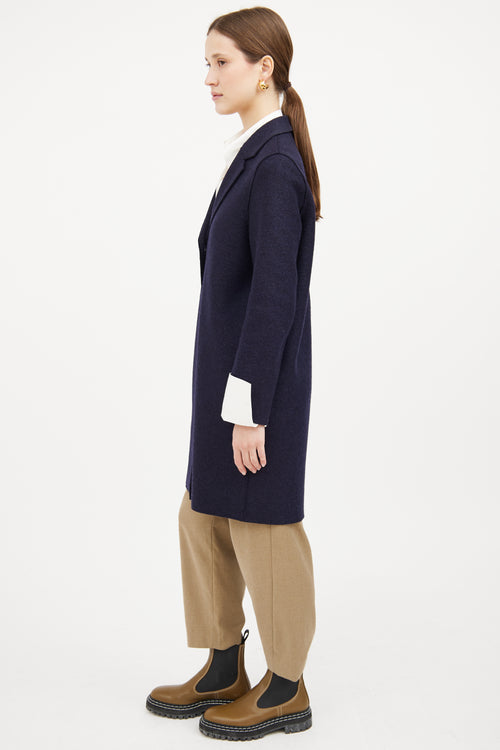 London Navy Wool Coat