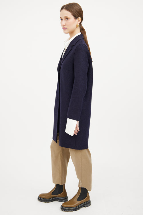 London Navy Wool Coat