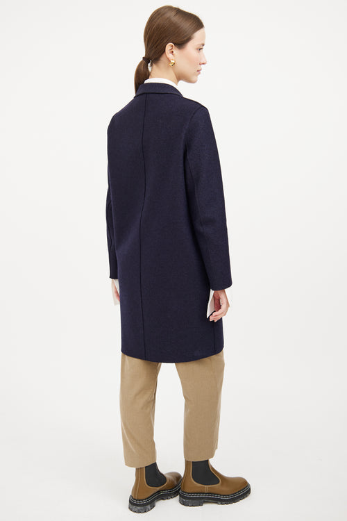 London Navy Wool Coat