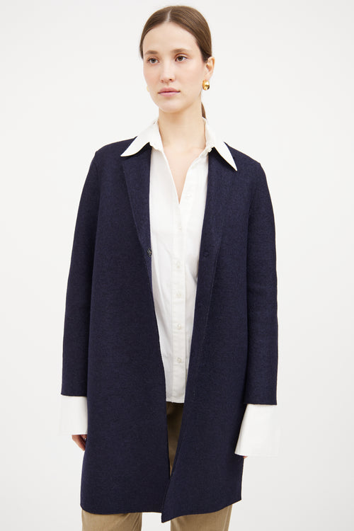 London Navy Wool Coat