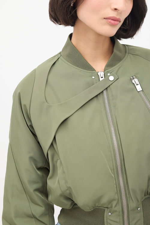 Heliot Emil Khaki Green Harmony Bomber Jacket