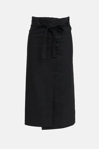 Helmut Lang Wrapped Midi  Skirt