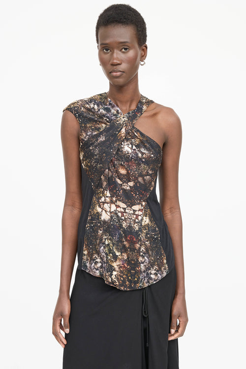 Helmut Lang Printed Sleeveless Top