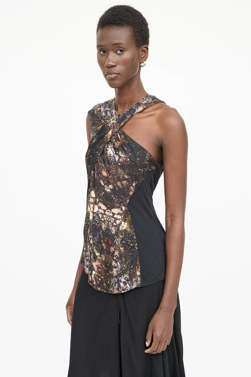 Helmut Lang Printed Sleeveless Top