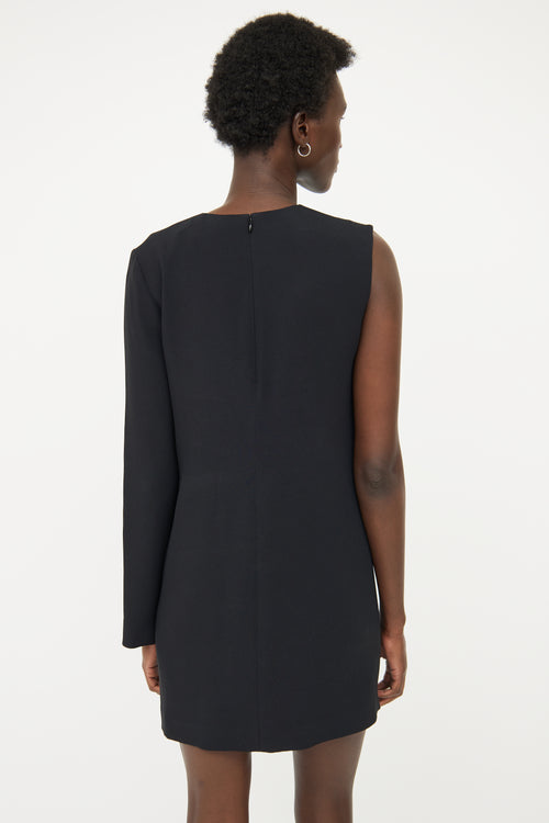 Helmut Lang Black Asymmetrical Sleeve Dress