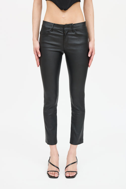 Helmut Lang Leather Slim Pant
