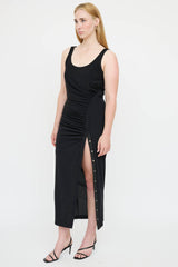 Helmut Lang Gathered Snap Maxi Dress