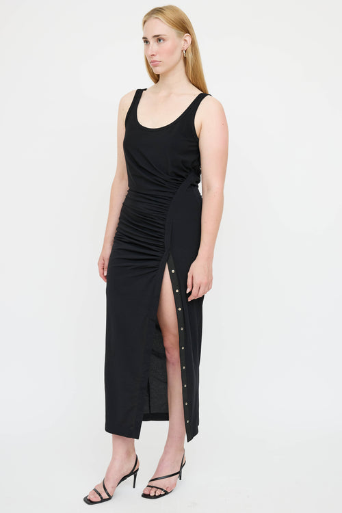 Helmut Lang Gathered Snap Maxi Dress
