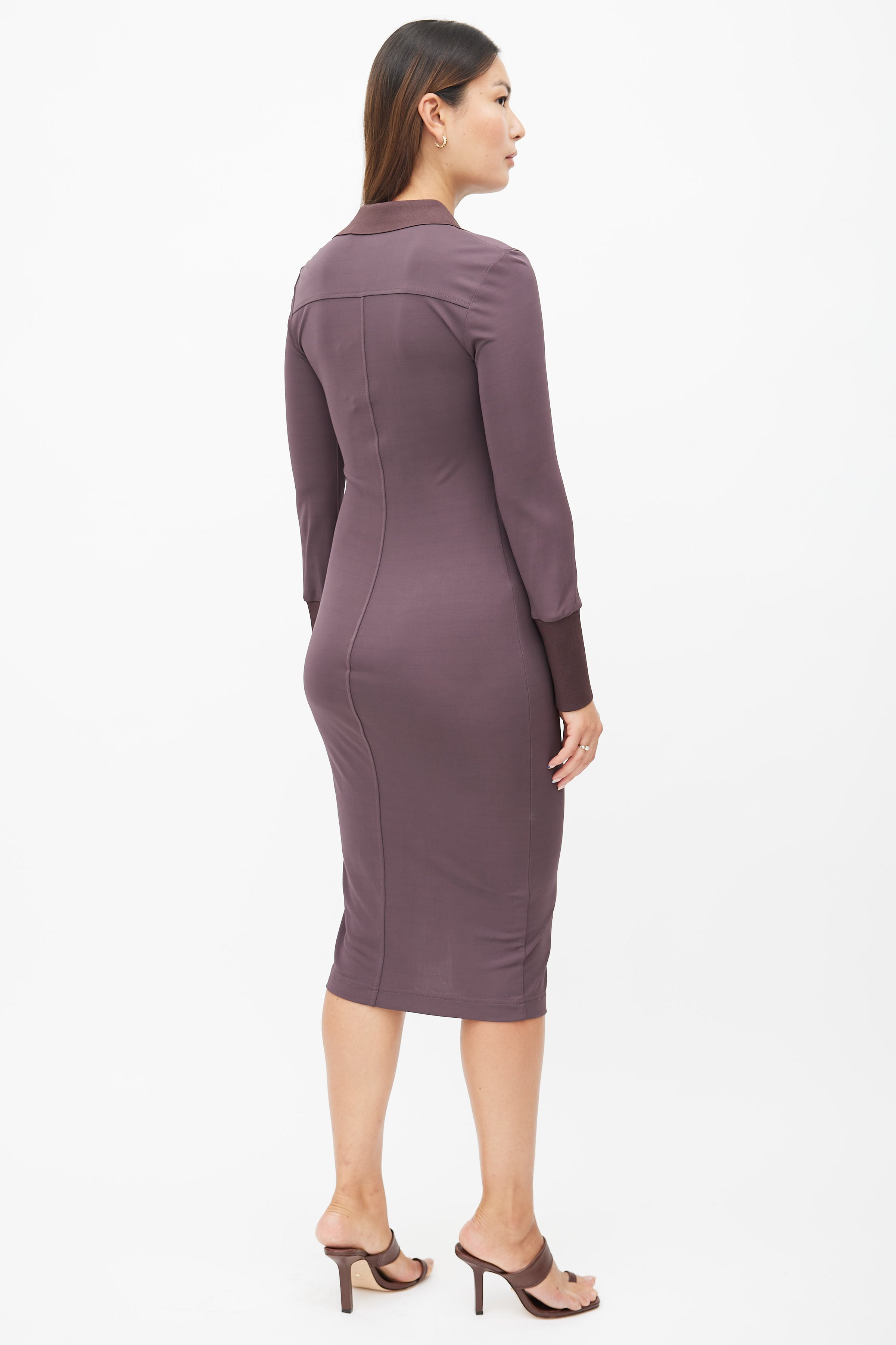 Helmut Lang // Brown Asymmetrical Shirt Dress VSP Consignment Helmut Lang // Brown Asymmetrical Shirt Dress VSP Consignment