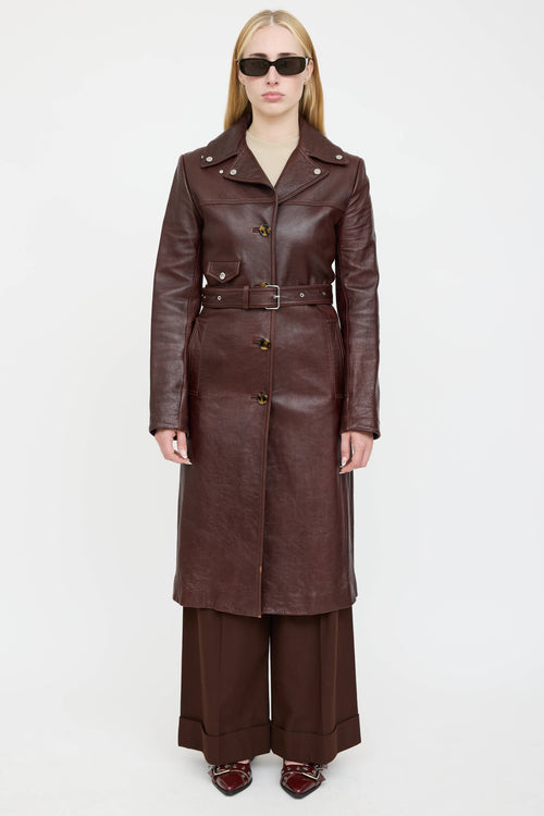 Helmut Lang Leather Trench Coat