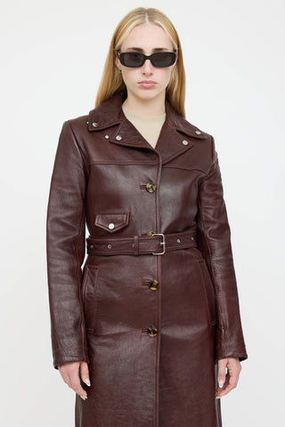 Helmut Lang Leather Trench Coat