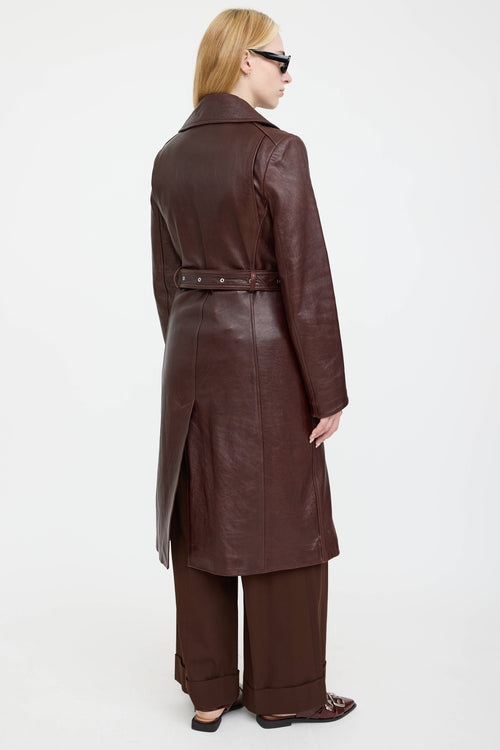 Helmut Lang Leather Trench Coat