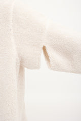 Helmut Lang Cream Sherpa Cut Out Hoodie