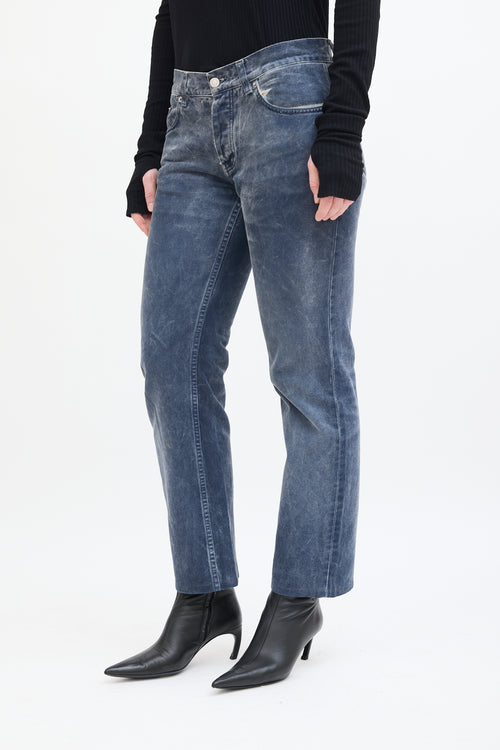 Helmut Lang Dark Grey Over Printed Jeans