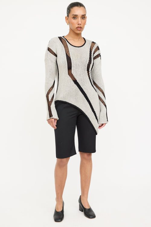 Helmut Lang Asymmetrical Knit Sweater