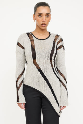 helmut lang アシンメトリー　ニット Helmut Lang // Asymmetrical Knit Sweater – VSP Consignment