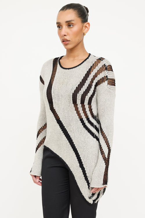 Helmut Lang Asymmetrical Knit Sweater