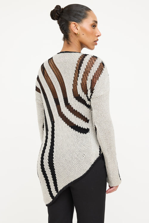 Helmut Lang Asymmetrical Knit Sweater