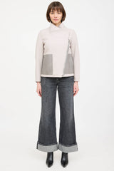 Helmut Lang Wool Fur Lined Reversible Jacket