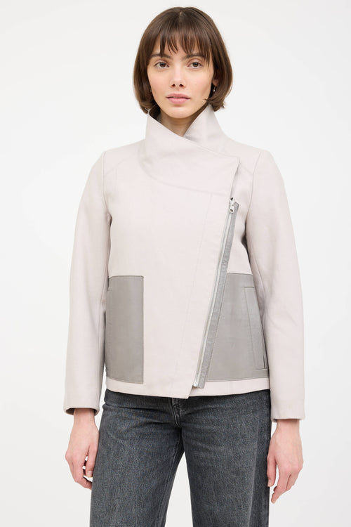 Helmut Lang Wool Fur Lined Reversible Jacket