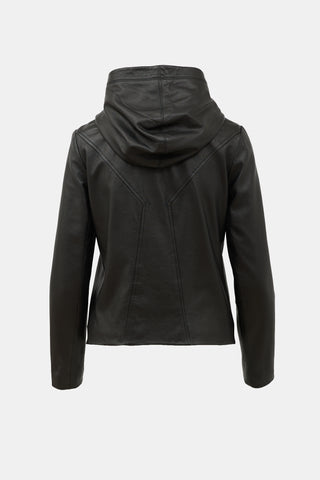 Helmut Lang Helmut Leather Hooded Jacket